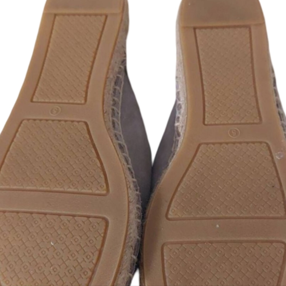 TORY BURCH Gray Suede Espadrille Mules Slides 5M - Picture 6 of 11